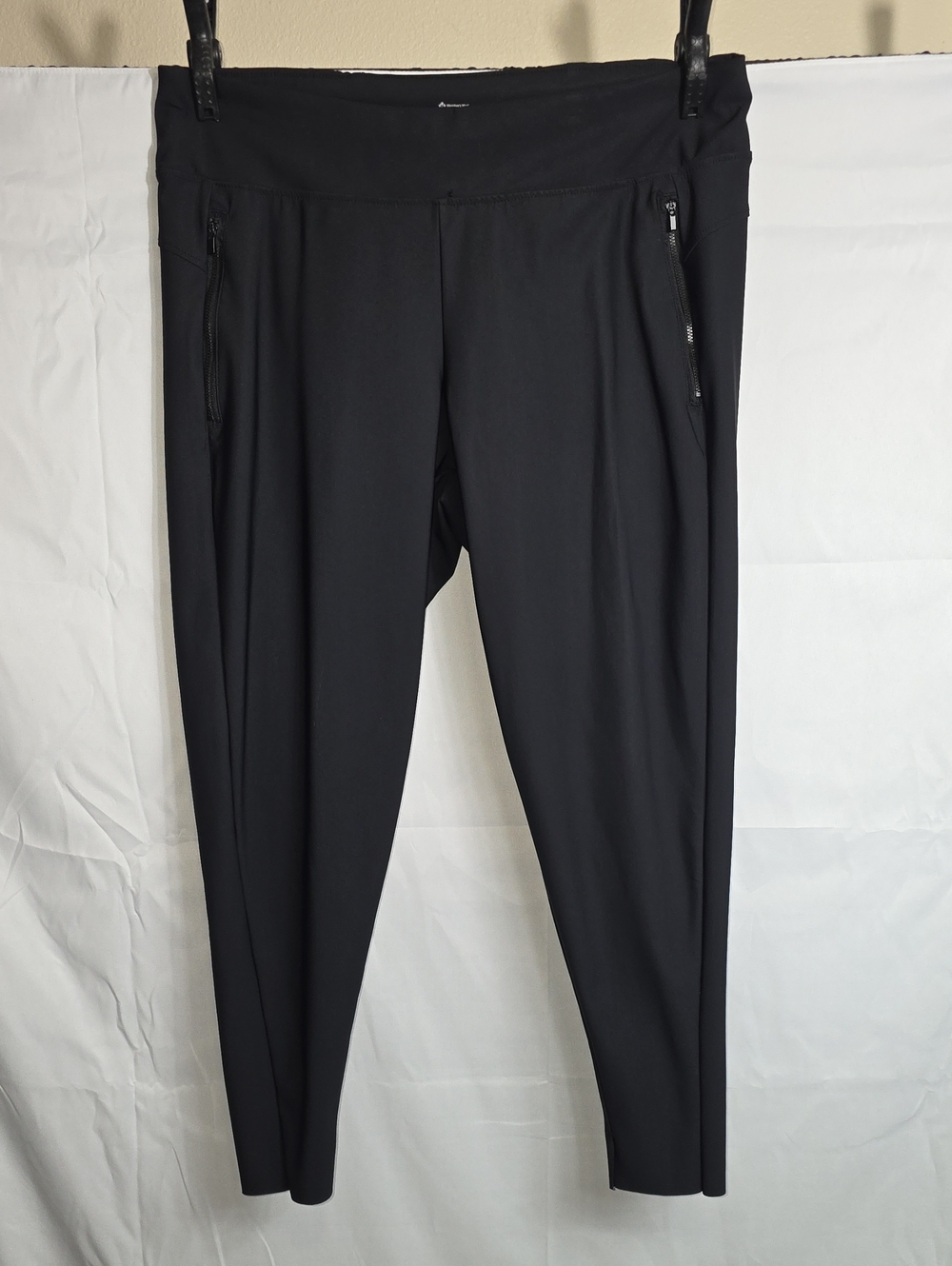 Members Mark XXL City Pant Black Pull-On Ankle Pants W/ Zippered Pockets (W283)